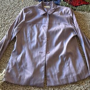 Amanda Smith Lavender Button-Front Blazer